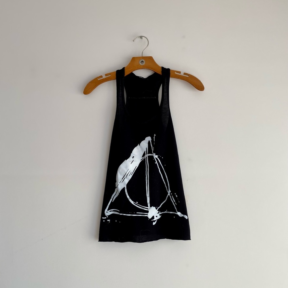 Harry Potter themed Black Racerback Tank - S